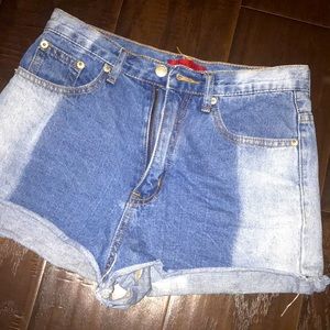 Two tone Jean shorts